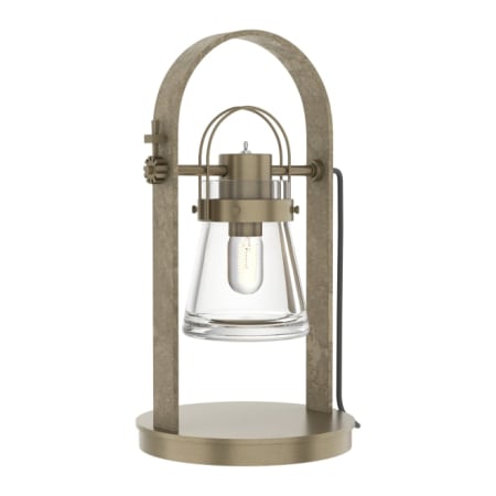 A large image of the Hubbardton Forge 277810 Soft Gold / Clear
