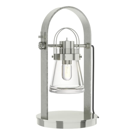 A large image of the Hubbardton Forge 277810 Sterling / Clear Glass