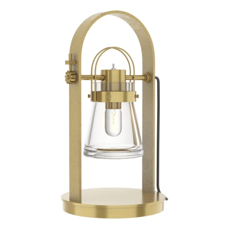 A large image of the Hubbardton Forge 277810 Modern Brass / Clear Glass