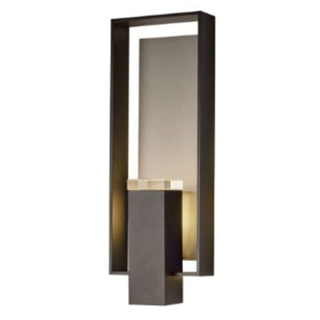 A large image of the Hubbardton Forge 302605 Coastal Black / Coastal Burnished Steel / Clear