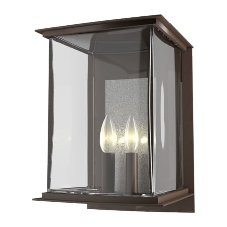 A large image of the Hubbardton Forge 304842 Coastal Bronze / Vintage Platinum / Clear