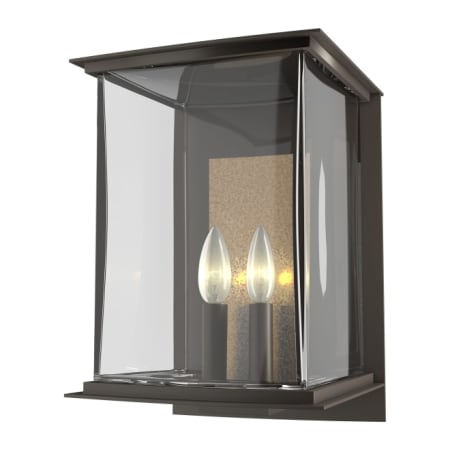 A large image of the Hubbardton Forge 304842 Coastal Dark Smoke / Translucent Soft Gold / Clear