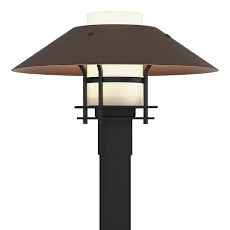A large image of the Hubbardton Forge 344227 Coastal Black / Coastal Bronze / Opal