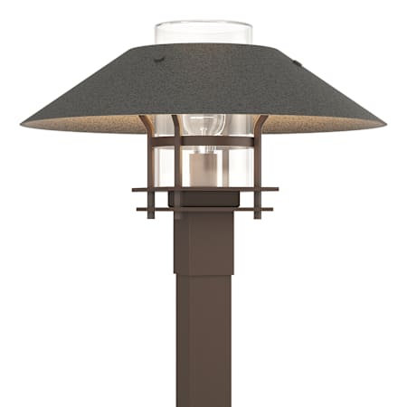 A large image of the Hubbardton Forge 344227 Coastal Bronze / Coastal Natural Iron / Clear
