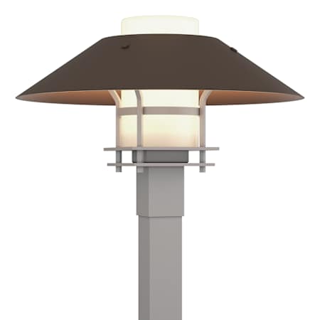 A large image of the Hubbardton Forge 344227 Coastal Burnished Steel / Coastal Bronze / Opal