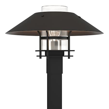 A large image of the Hubbardton Forge 344227 Coastal Black / Coastal Oil Rubbed Bronze / Clear