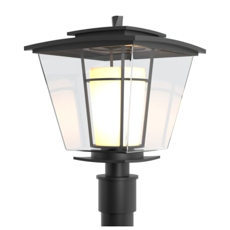 A large image of the Hubbardton Forge 344820 Coastal Black / Clear