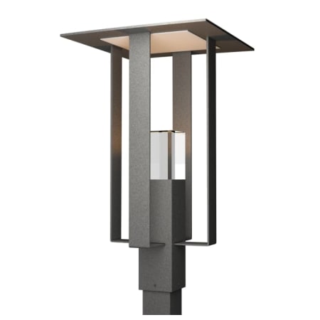 A large image of the Hubbardton Forge 344830 Coastal Natural Iron / Outdoor Silver / Clear