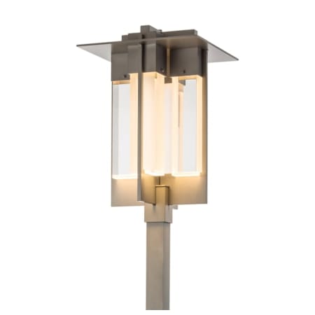 A large image of the Hubbardton Forge 346410 Coastal Burnished Steel / Clear