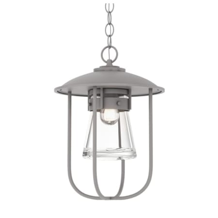 A large image of the Hubbardton Forge 356010 Coastal Burnished Steel / Clear