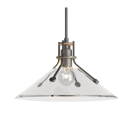 A large image of the Hubbardton Forge 363009 Coastal Natural Iron / Clear Glass