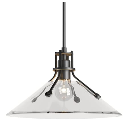 A large image of the Hubbardton Forge 363009 Coastal Black / Clear