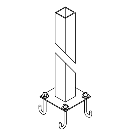 A large image of the Hubbardton Forge 390047 Hubbardton Forge-390047-Line Drawing
