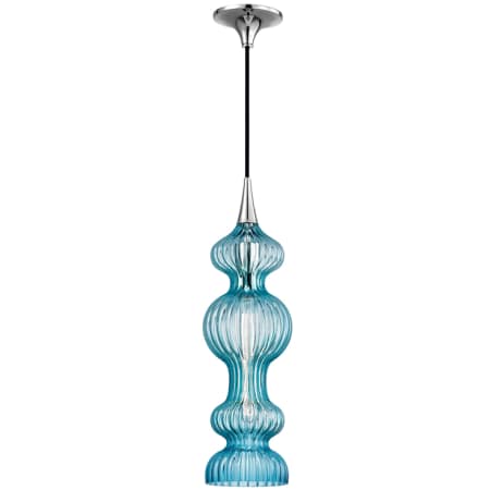 A large image of the Hudson Valley Lighting 1600 Polished Nickel / Blue