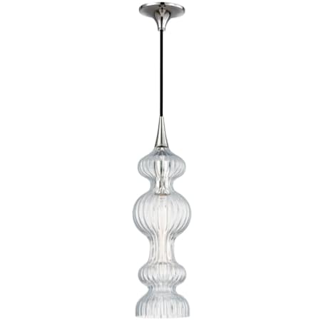 A large image of the Hudson Valley Lighting 1600 Polished Nickel / Clear