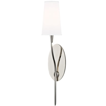 A large image of the Hudson Valley Lighting 3711 Polished Nickel / White Silk Shades