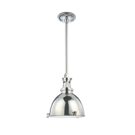 Hudson Valley Lighting 4614 Pn Polished Nickel Massena Single Light 14 Wide Pendant