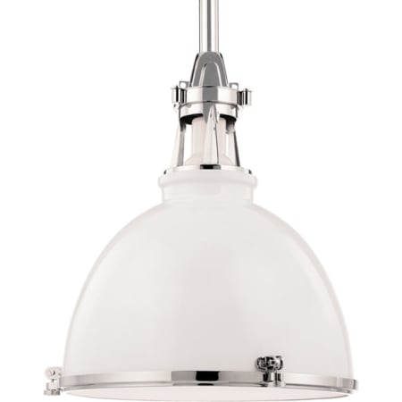 A large image of the Hudson Valley Lighting 4620 White / Polished Nickel