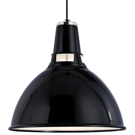 A large image of the Hudson Valley Lighting 6816 Black / Polished Nickel