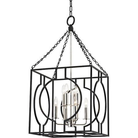 A large image of the Hudson Valley Lighting 9218 Aged Iron / Polished Nickel Combo