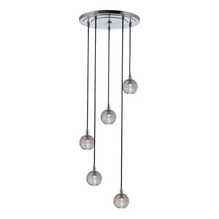 A large image of the Hudson Valley Lighting 3515-001 Polished Chrome / Black Cord