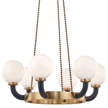 A large image of the Hudson Valley Lighting 3636 Aged Brass / Black