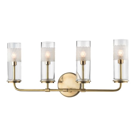 A large image of the Hudson Valley Lighting 3904 Aged Brass