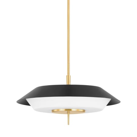 A large image of the Hudson Valley Lighting 4304 Aged Brass / Soft Black
