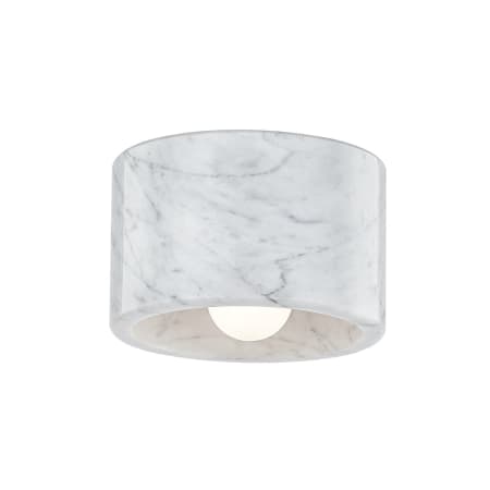 A large image of the Hudson Valley Lighting 4500 Polished Nickel / White Marble