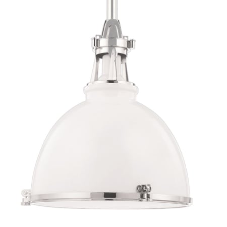 A large image of the Hudson Valley Lighting 4614 White / Polished Nickel