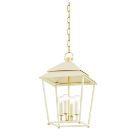 A large image of the Hudson Valley Lighting 5119 Aged Brass / Satin Sand