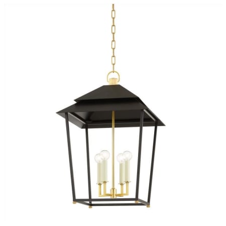 A large image of the Hudson Valley Lighting 5127 Aged Brass / Satin Black