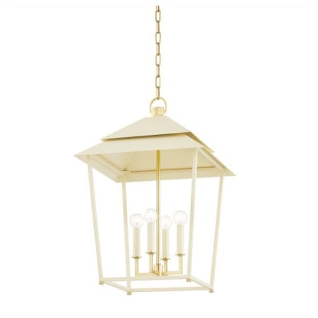 A large image of the Hudson Valley Lighting 5127 Aged Brass / Satin Sand