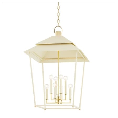 A large image of the Hudson Valley Lighting 5138 Aged Brass / Satin Sand