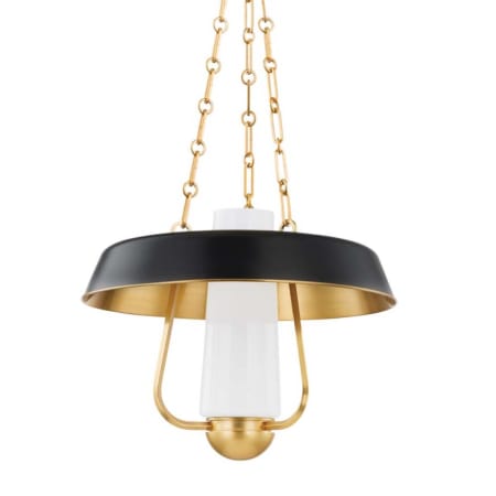 A large image of the Hudson Valley Lighting 5218 Aged Brass / Soft Black