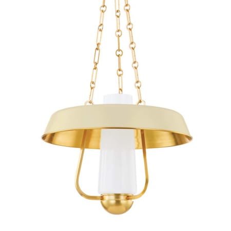 A large image of the Hudson Valley Lighting 5218 Aged Brass / Soft Sand