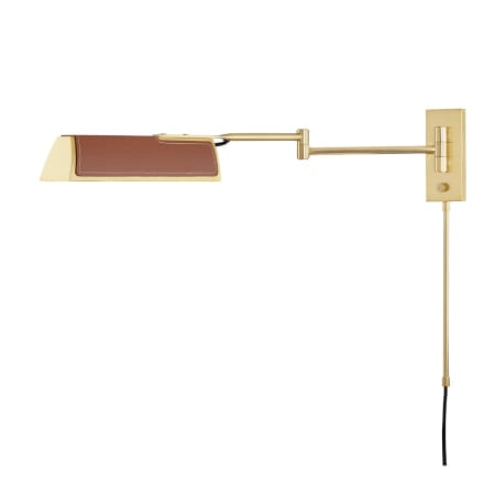 A large image of the Hudson Valley Lighting 5331 Aged Brass / Saddle