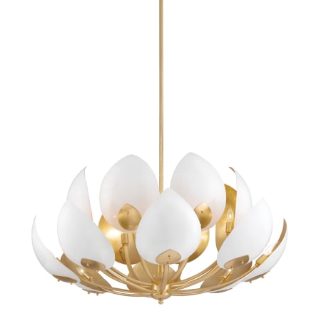 A large image of the Hudson Valley Lighting 5739 Gold Leaf / White