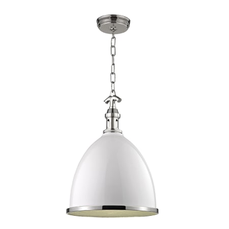 A large image of the Hudson Valley Lighting 7714 White / Polished Nickel