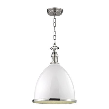 A large image of the Hudson Valley Lighting 7718 White / Polished Nickel