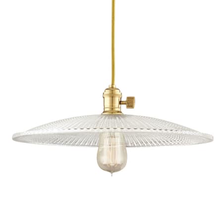 A large image of the Hudson Valley Lighting 8001-GL4 Aged Brass