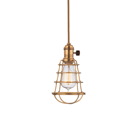 A large image of the Hudson Valley Lighting 8001-WG Aged Brass