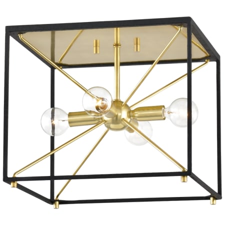A large image of the Hudson Valley Lighting 8910 Aged Brass / Black