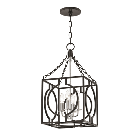 A large image of the Hudson Valley Lighting 9214 Aged Iron / Polished Nickel Combo