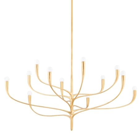 A large image of the Hudson Valley Lighting 9612 Vintage Gold Leaf
