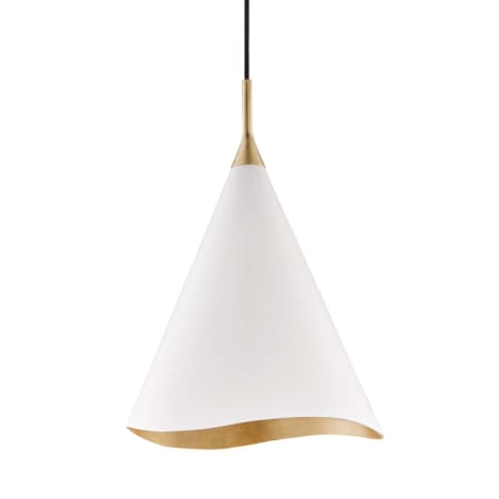 A large image of the Hudson Valley Lighting 9613 Gold Leaf / White