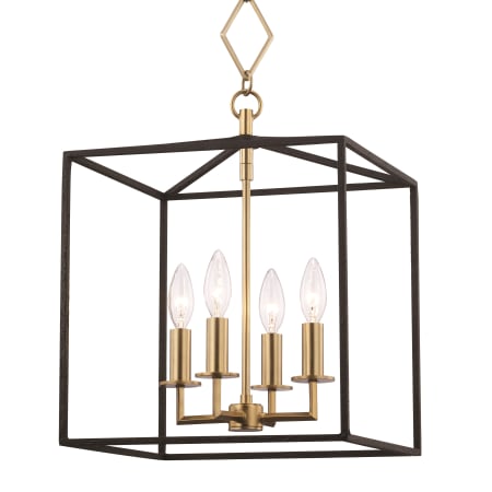 A large image of the Hudson Valley Lighting BKO150 Aged Brass / Textured Black