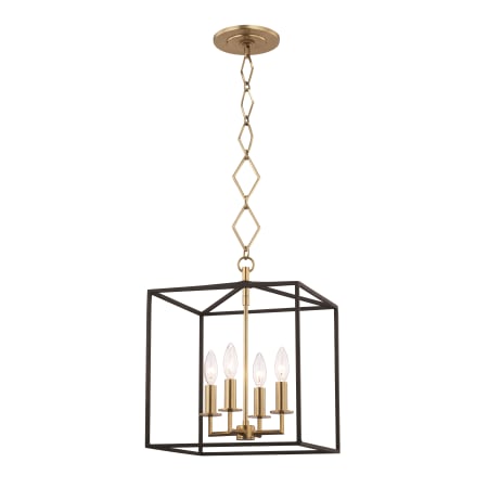 A large image of the Hudson Valley Lighting BKO150 Full Size - Aged Brass / Textured Black