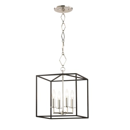 A large image of the Hudson Valley Lighting BKO150 Full Size - Polished Nickel / Textured Black