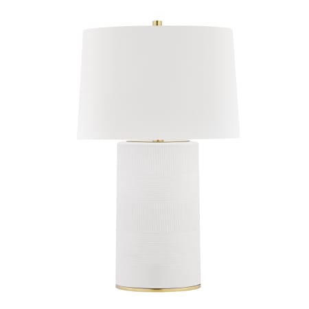 A large image of the Hudson Valley Lighting L1376 Aged Brass / White